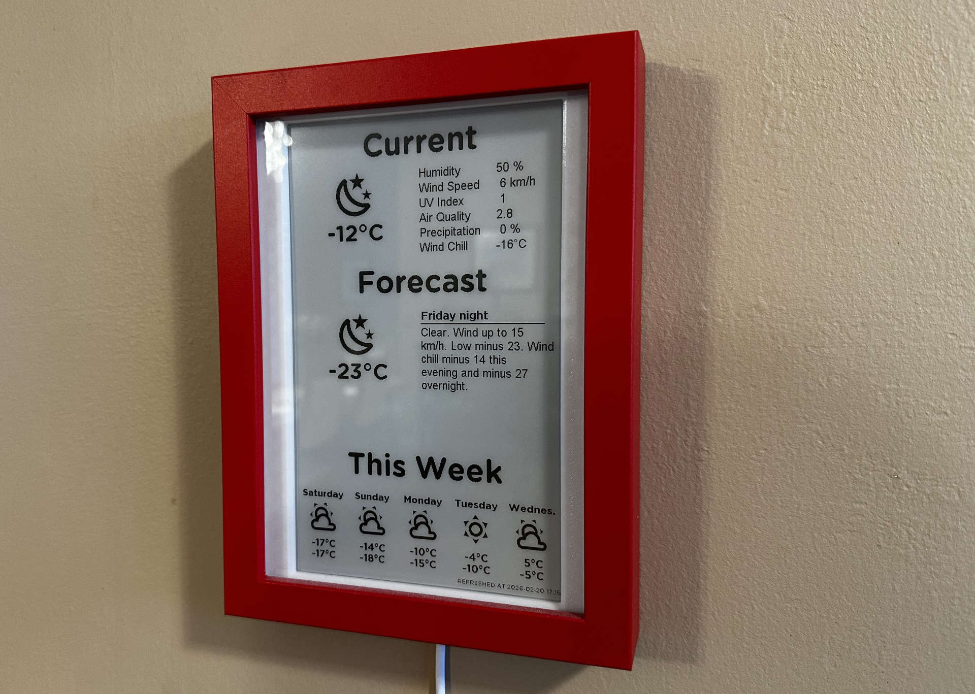 ePaper Weather Frame